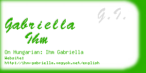 gabriella ihm business card